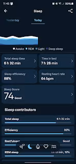 Oura Ring sleep tracking metrics.