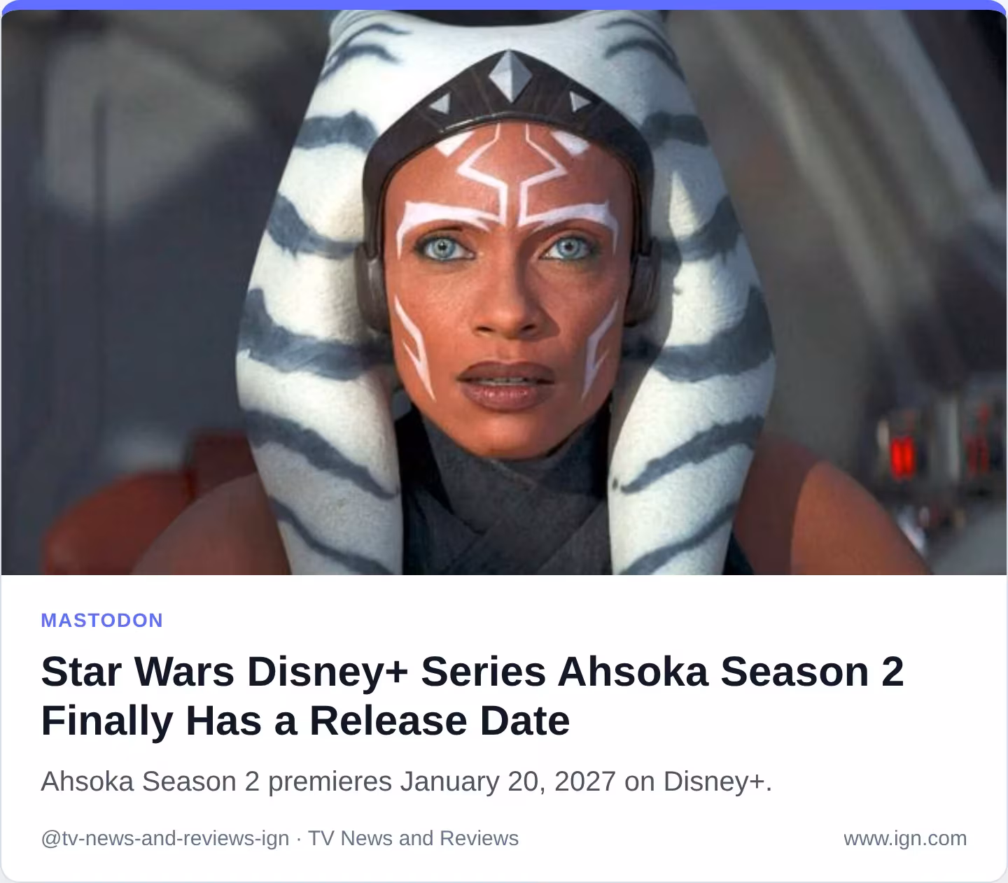 Star Wars Disney+ Series Ahsoka Season 2 Finally Has a Release Date